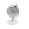 9" White Ceramic & Metal Contemporary Globe